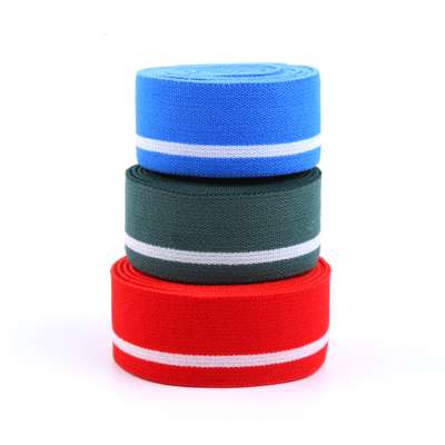 2.5cm brushed  plush  nylon spandex  stripe elastic  band for clothes